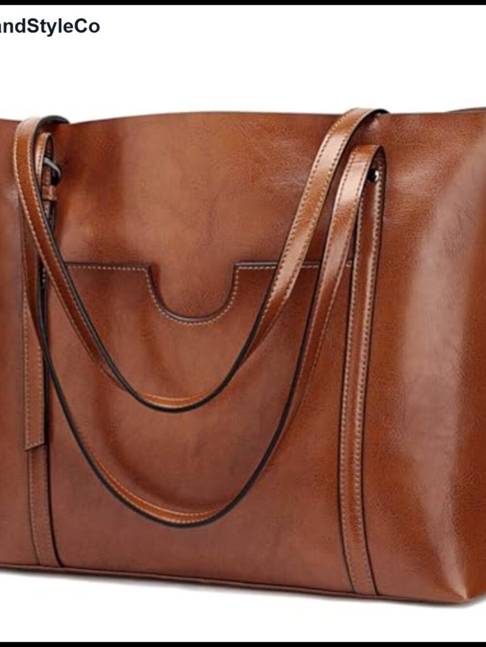 Genuine Leather Satchel Tote Bag for Women Top Handle Shoulder Work Bag